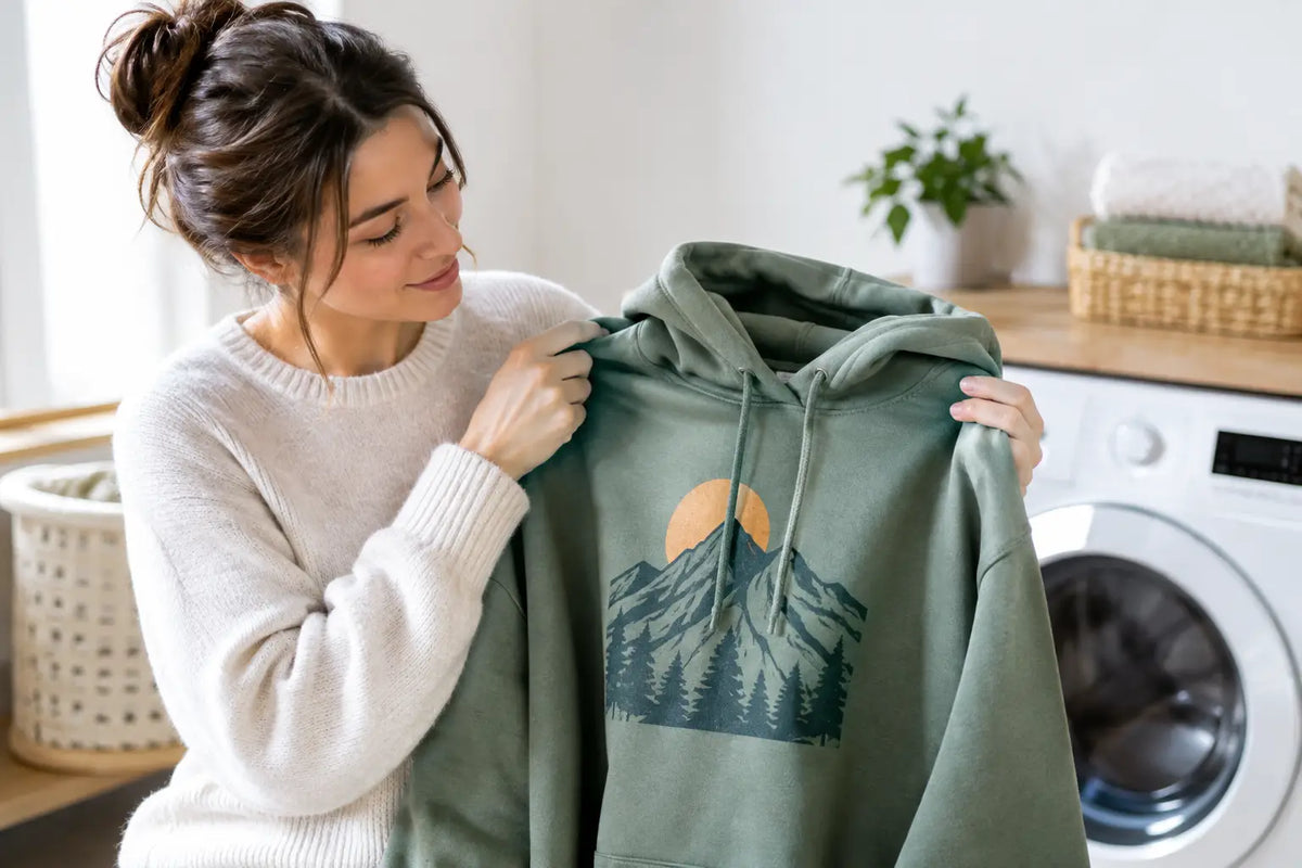 Pflegehinweise für bedruckte Hoodies, die wirken
