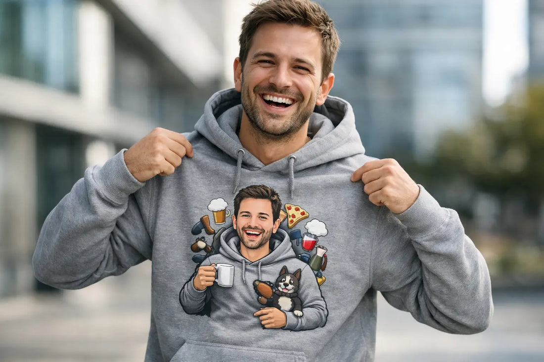 Witziger Hoodie mit Aufdruck, der wirklich passt