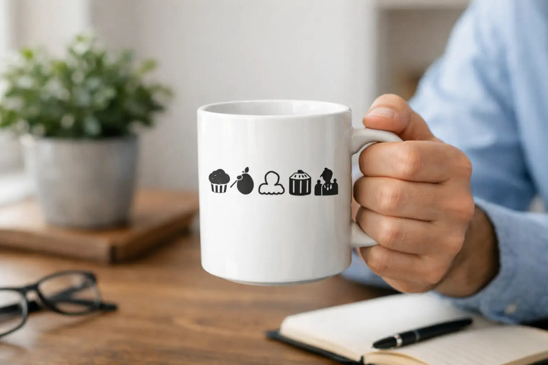 Tasse mit deutschem Spruch, die wirklich passt