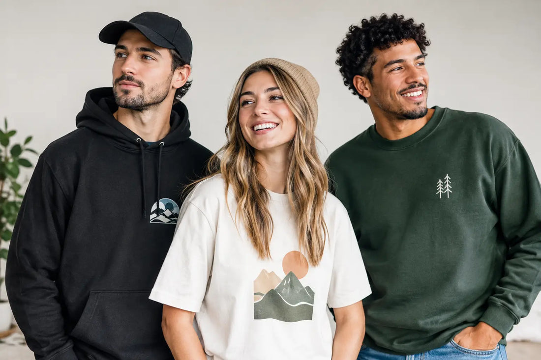 Creator Merch Beispiele, die Menschen tragen