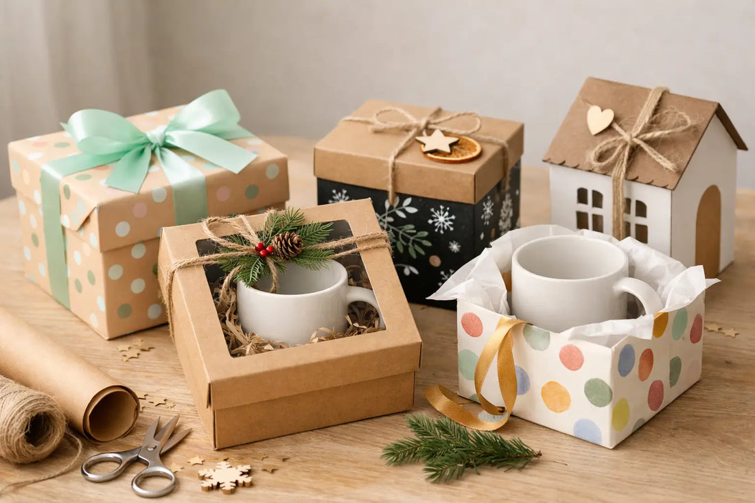 Geschenkverpackung für Tassen kreativ gestalten