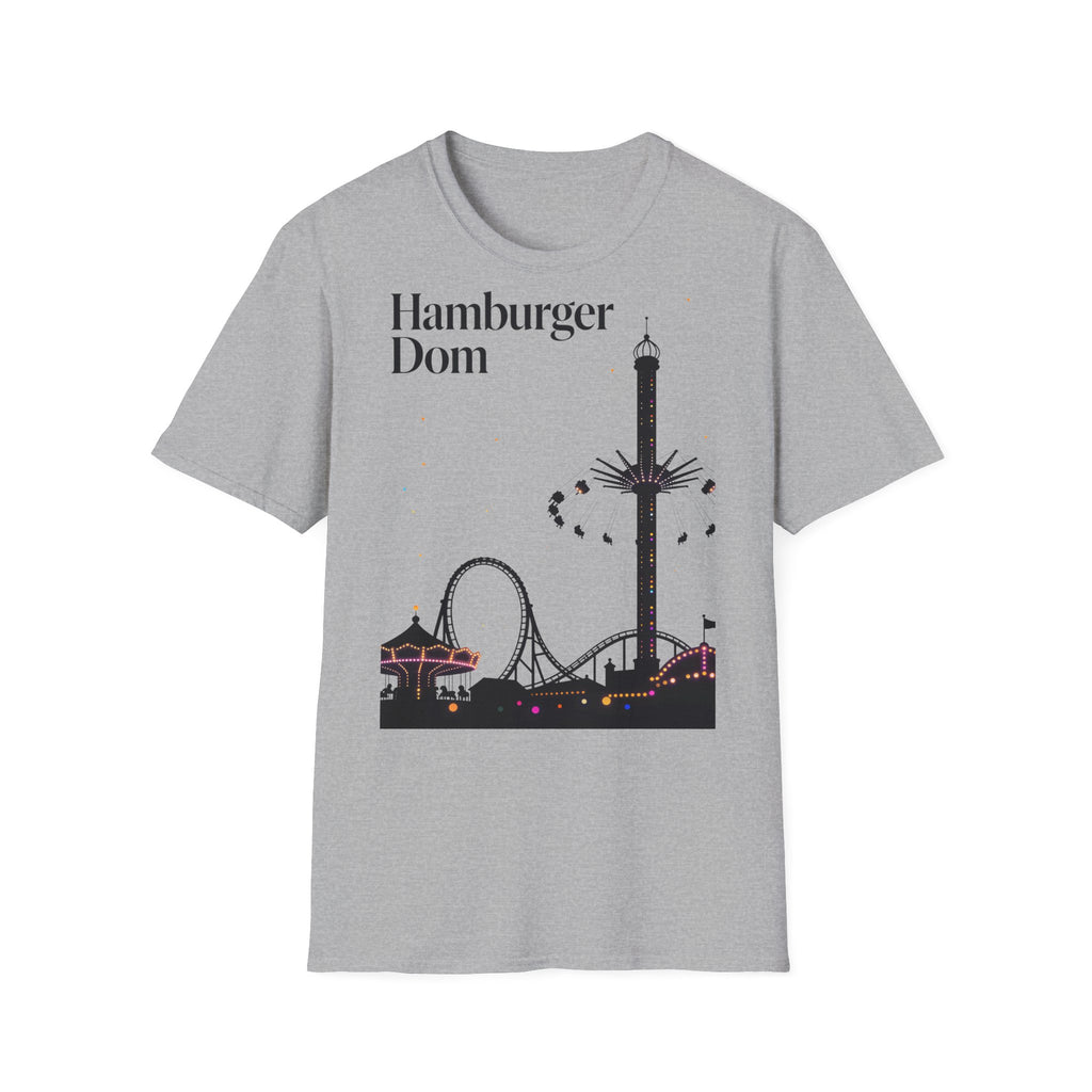 Hamburger Dom Skyline-T-Shirt – T-Shirt mit Fahrgeschäfts-Silhouette