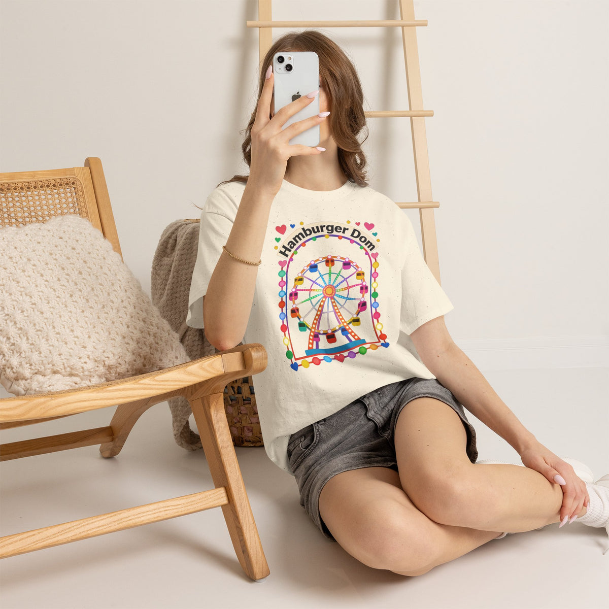 Riesenrad-Jahrmarkt-T-Shirt – Buntes „Hamburger Dom“-Shirt