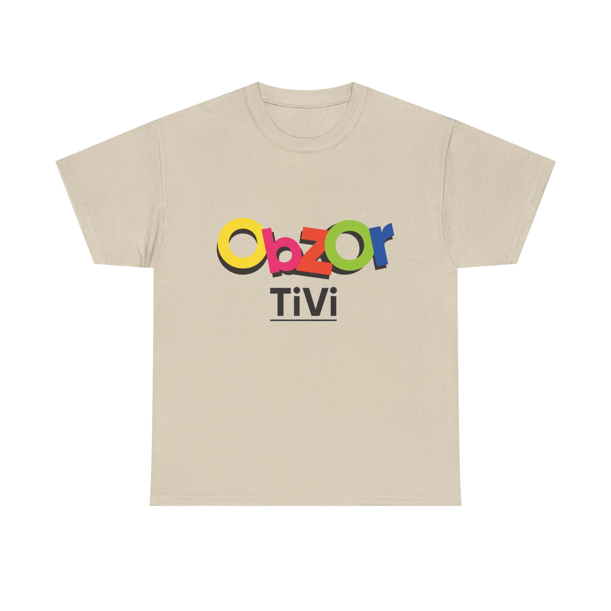 T-Shirt — Colorful "Obzor TiVi" Logo Tee