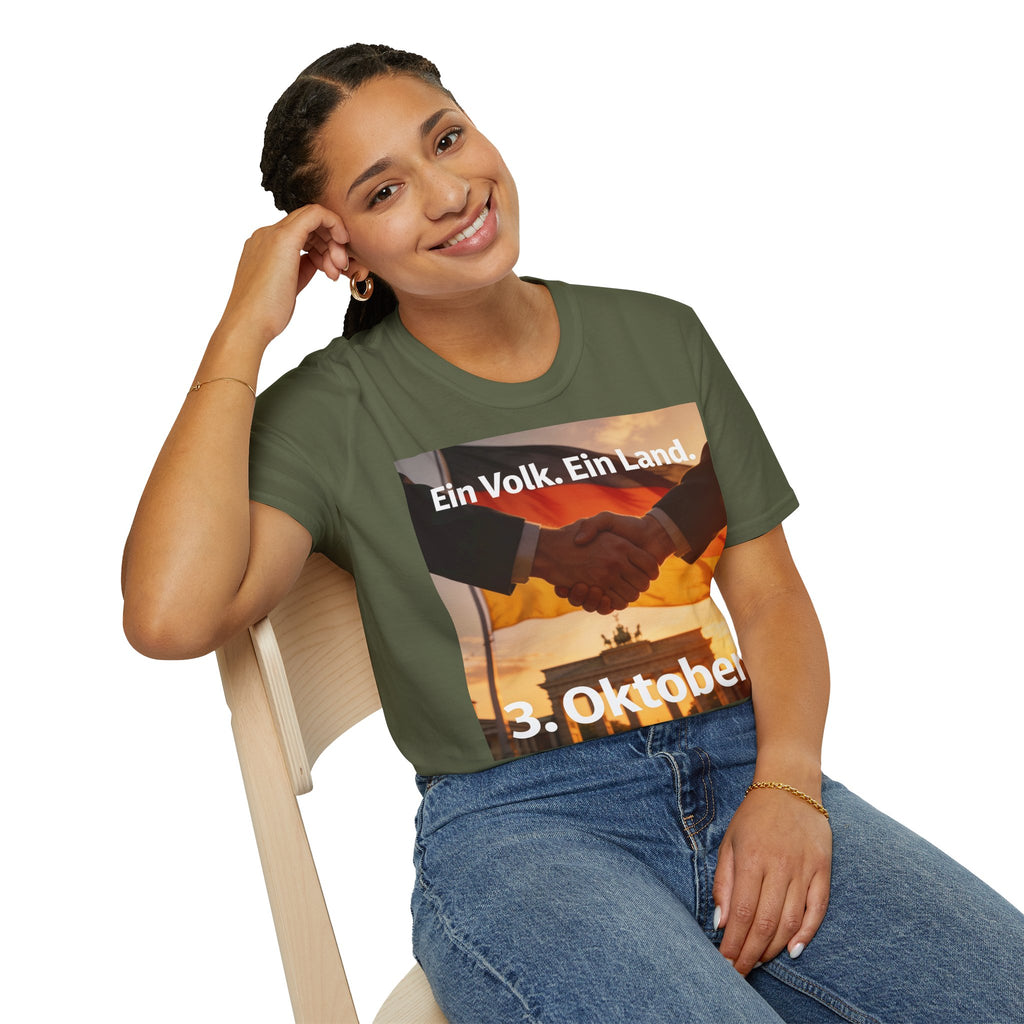 T-Shirt – „Ein Volk. Ein Land.“ 3. Oktober Gedenk-Shirt