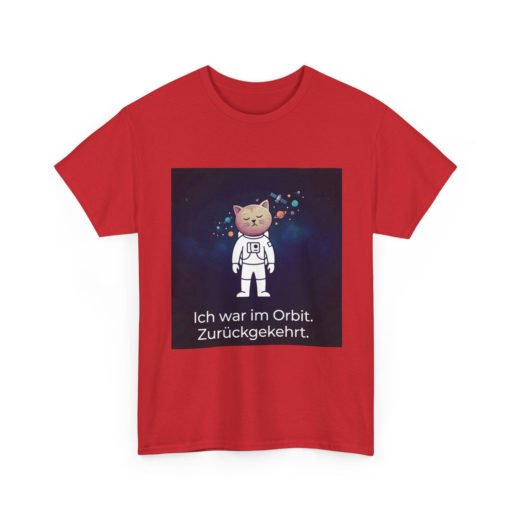 Astronaut Cat T-Shirt — "Ich war im Orbit. Zurückgekehrt." German Space Cat Tee