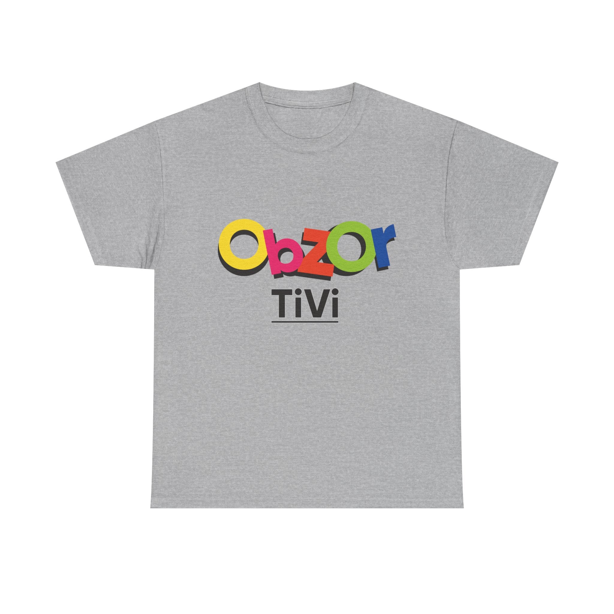 T-Shirt — Colorful "Obzor TiVi" Logo Tee