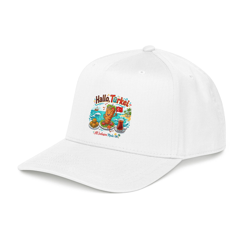 Hallo Turkey Beach Baseball Cap — Tropical Thanksgiving Vacation Vibe