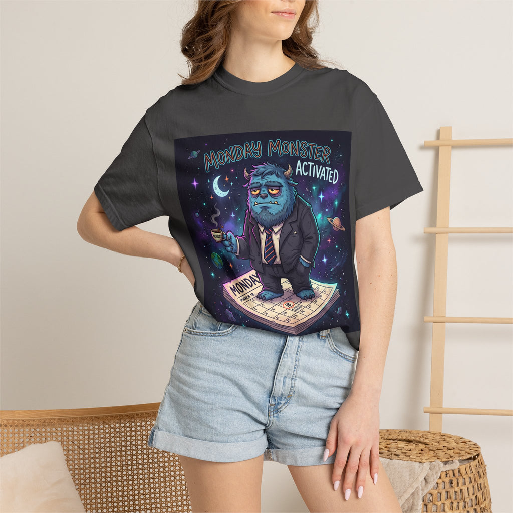 Monday Monster Activated T-shirt | Cute Monster DJ Monday Design