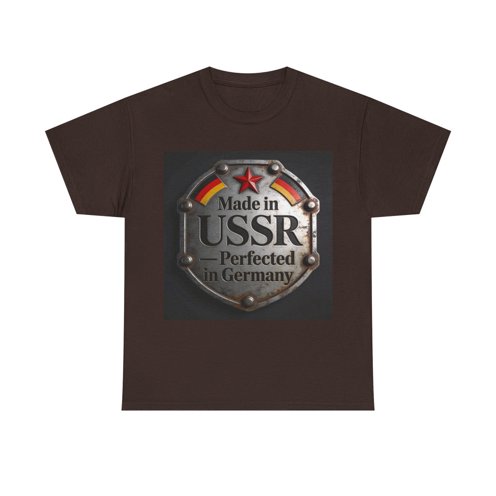 T-Shirt — "Made in USSR, Perfected in Germany" Vintage Emblem Tee