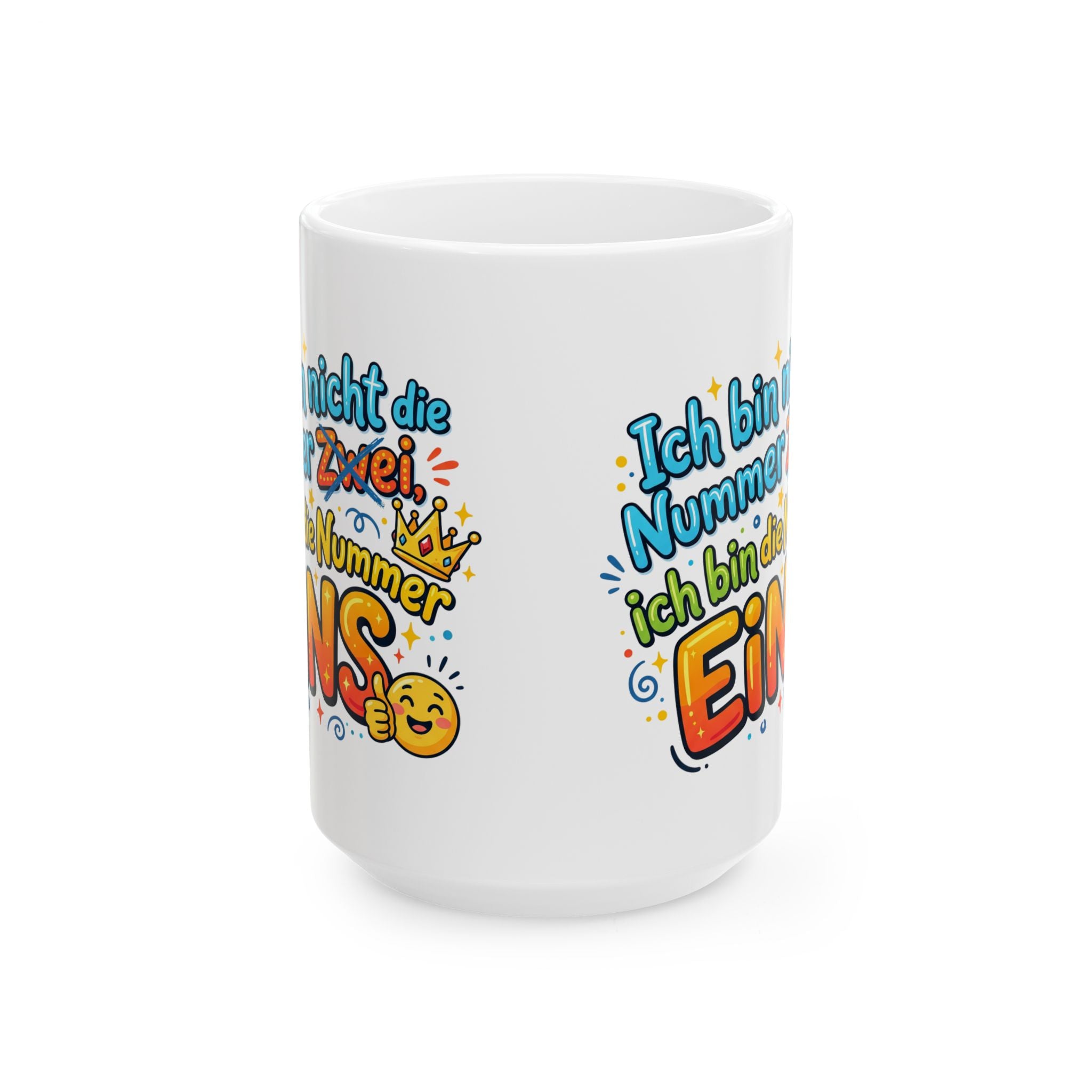 Birthday Number One Ceramic Mug – "Ich bin Nummer Eins" Funny German Birthday Gift (11oz, 15oz)