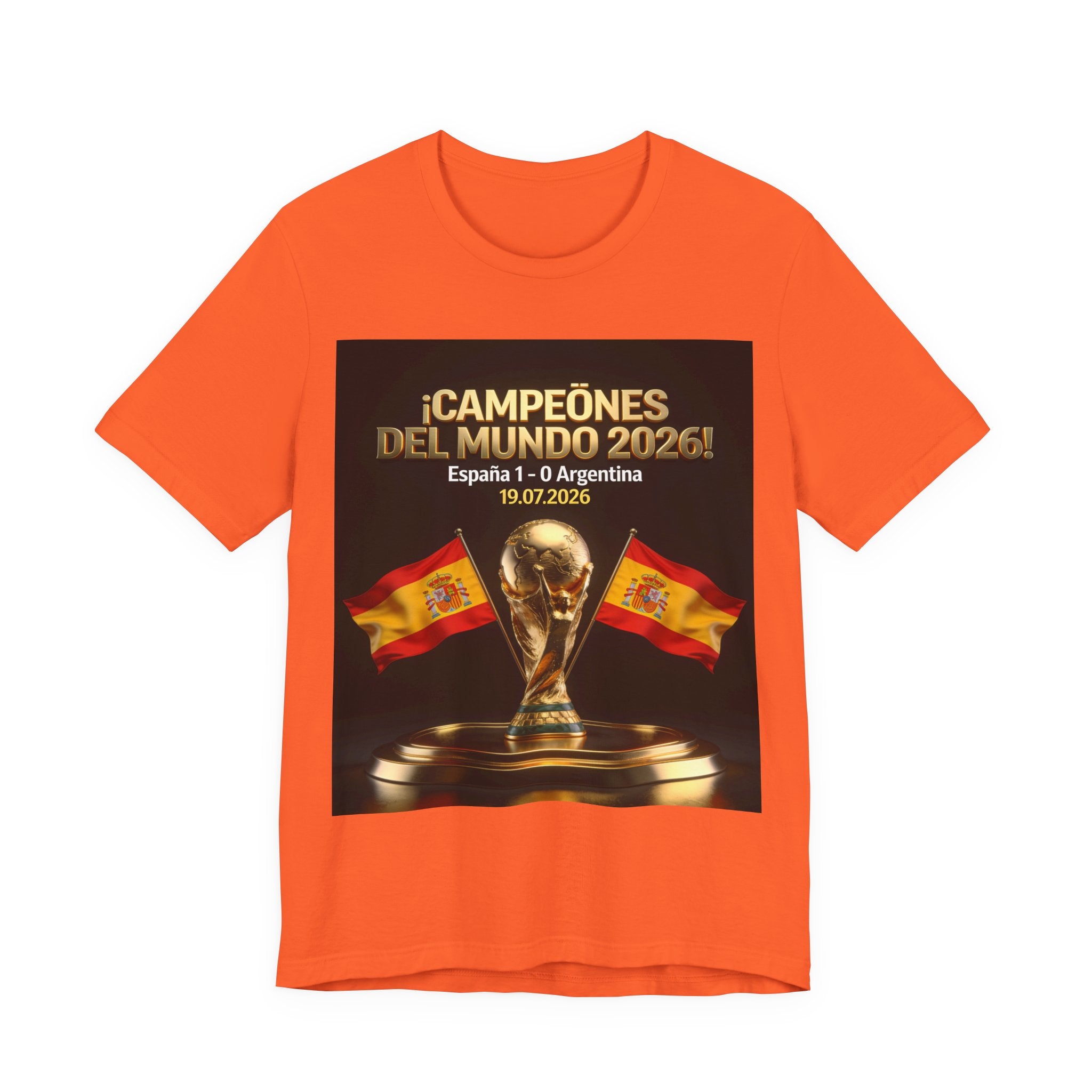World Cup Champions 2026 Tee — ¡Campeones del Mundo 2026! España 1-0 Argentina (19.07.2026)