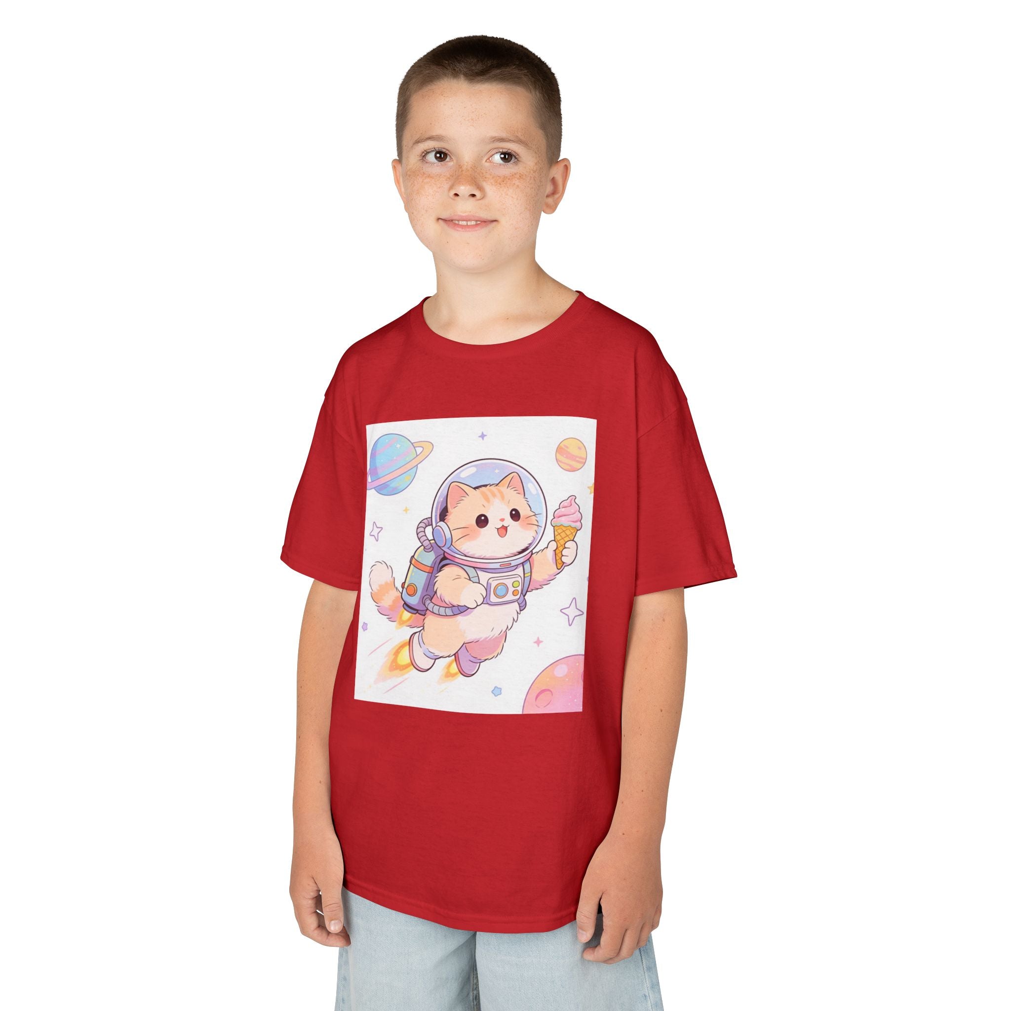 Kids Astronaut Cat Tee — Cute Space Puppy in Spacesuit Kids T-Shirt
