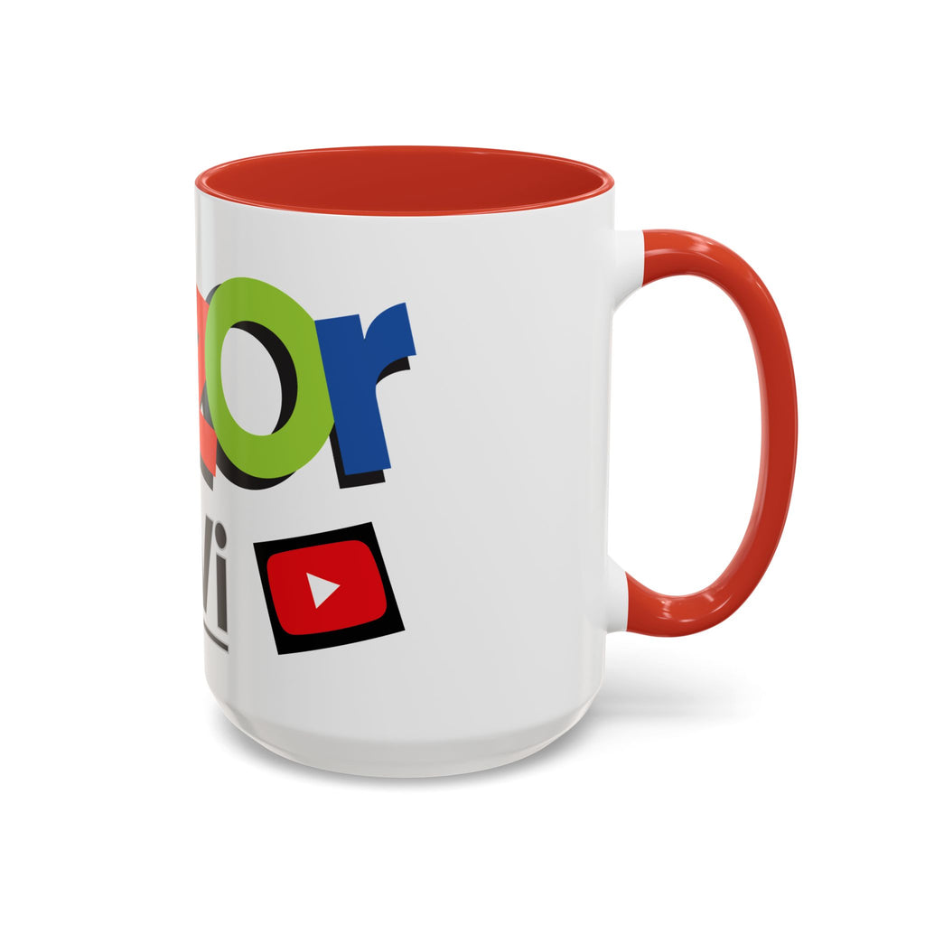 Accent Coffee Mug Obzor TiVi — Colorful YouTube Creator Logo Design (11/15 oz)