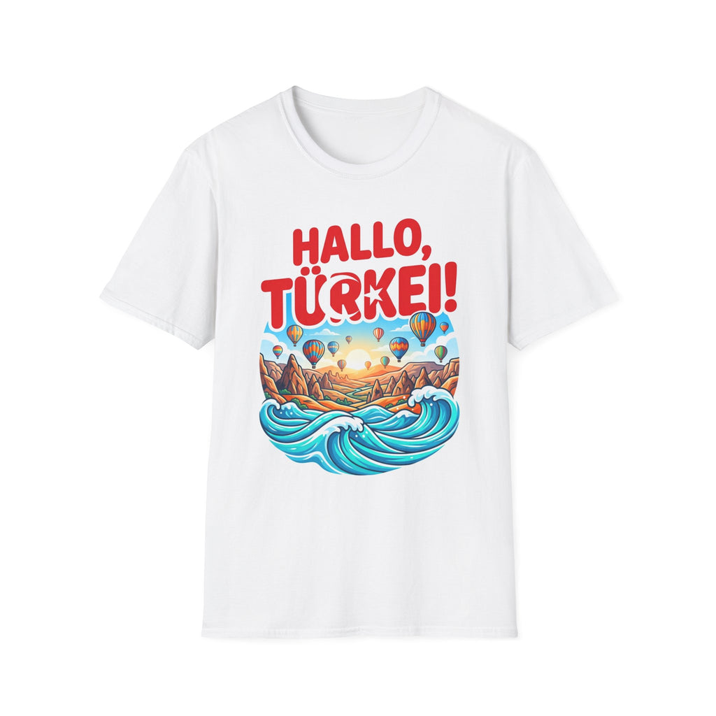 Hallo, Türkei! T-Shirt — Colorful Turkish Travel Graphic Tee