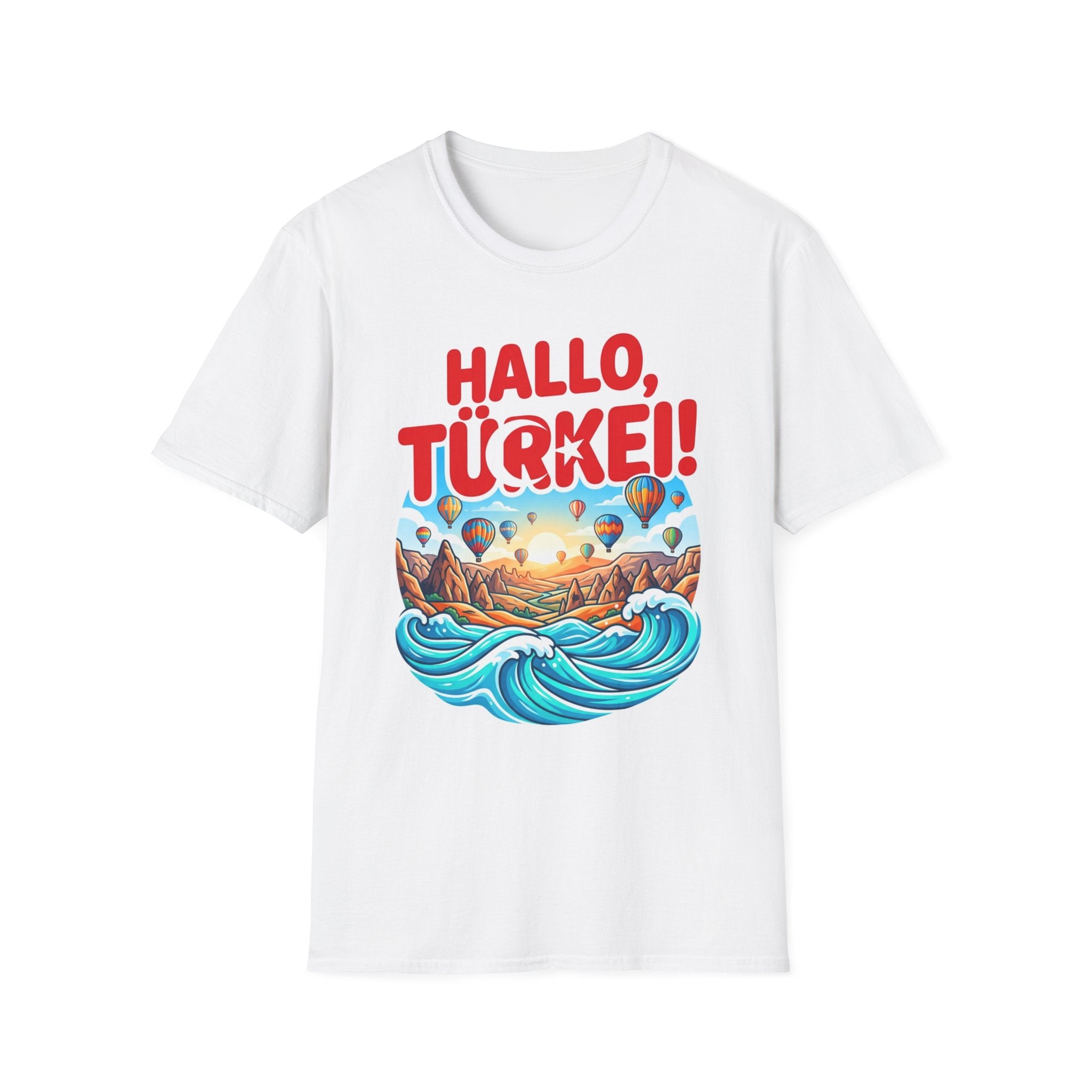 Hallo, Türkei! T-Shirt — Colorful Turkish Travel Graphic Tee