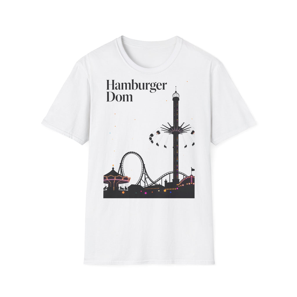 Hamburger Dom Skyline-T-Shirt – T-Shirt mit Fahrgeschäfts-Silhouette