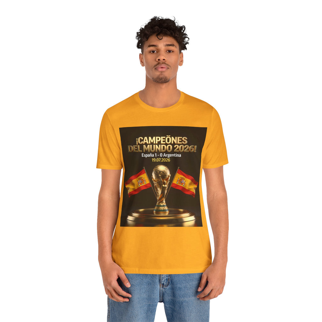 World Cup Champions 2026 Tee — ¡Campeones del Mundo 2026! España 1-0 Argentina (19.07.2026)