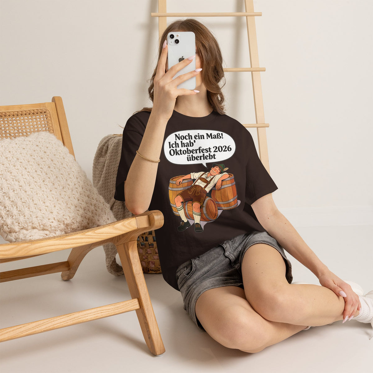Oktoberfest 2026 T-Shirt – „Noch ein Maß! Ich hab' Oktoberfest 2026 überlebt“ Beer-Festival-Shirt