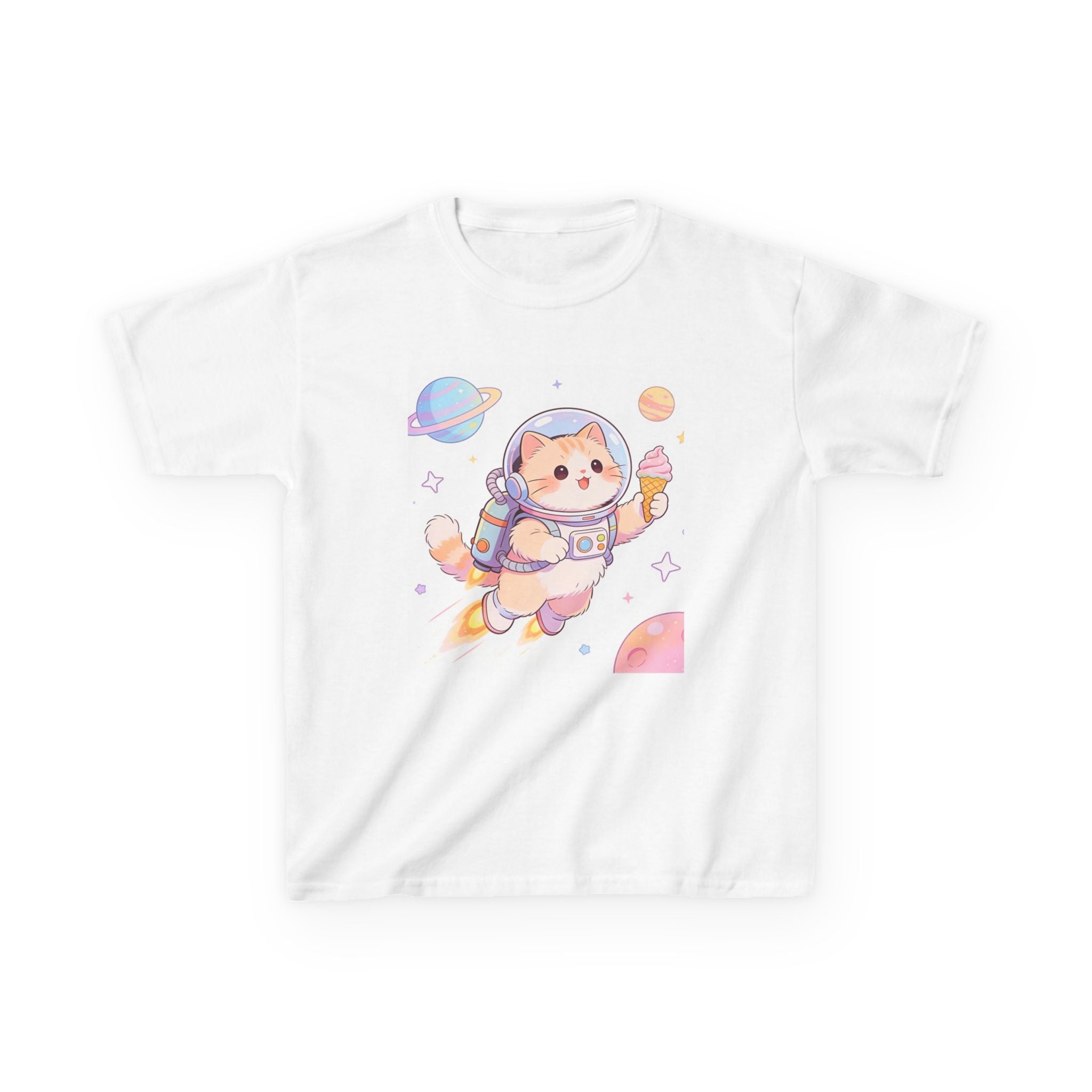 Kids Astronaut Cat Tee — Cute Space Puppy in Spacesuit Kids T-Shirt