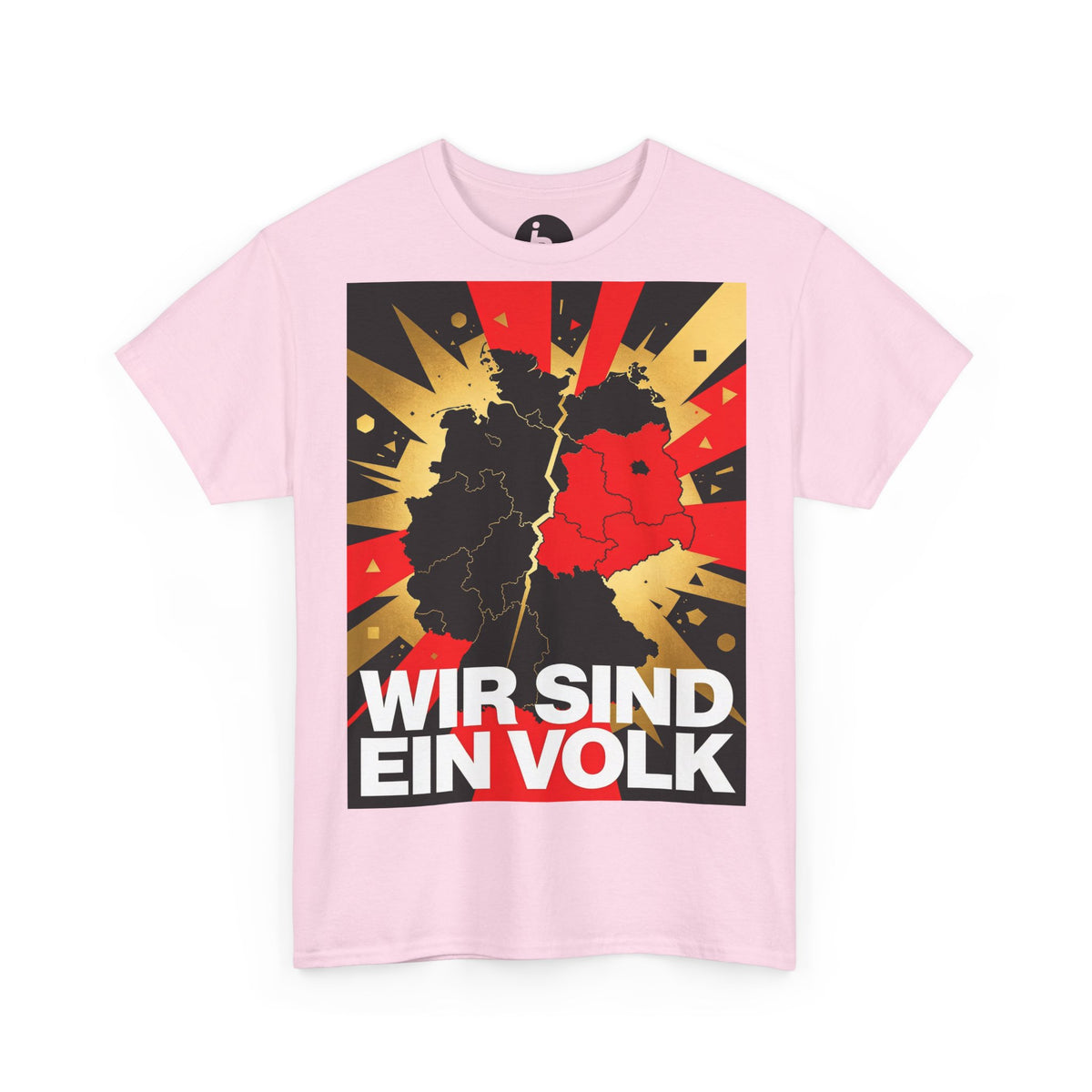 T-Shirt „WIR SIND EIN VOLK“ - Erinnerung, Retro‑Poster‑Style