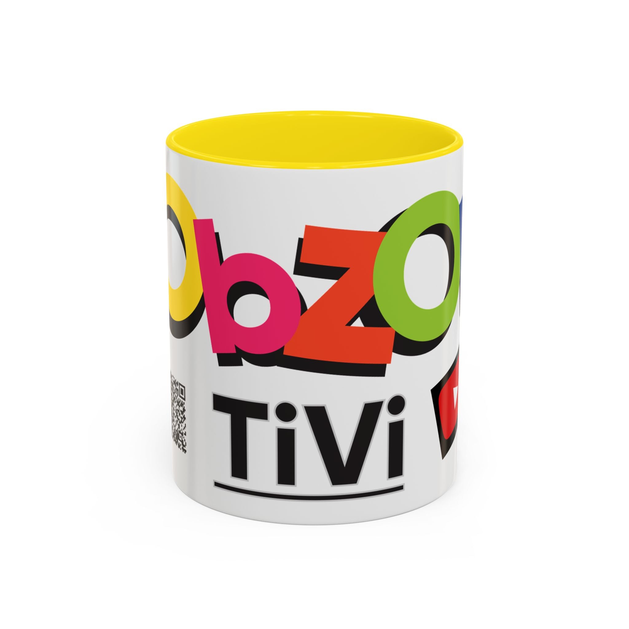 Accent Coffee Mug Obzor TiVi — Colorful YouTube Creator Logo Design (11/15 oz)