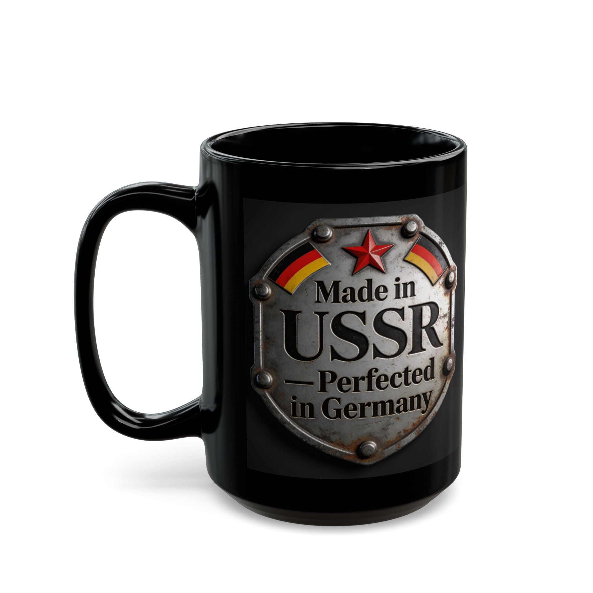 Made in USSR Coffee Mug – Vintage Ironplate Design (11oz/15oz)
