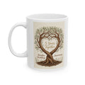 Woodland Family Tree Ceramic Mug — 5 Year Anniversary Coffee Cup