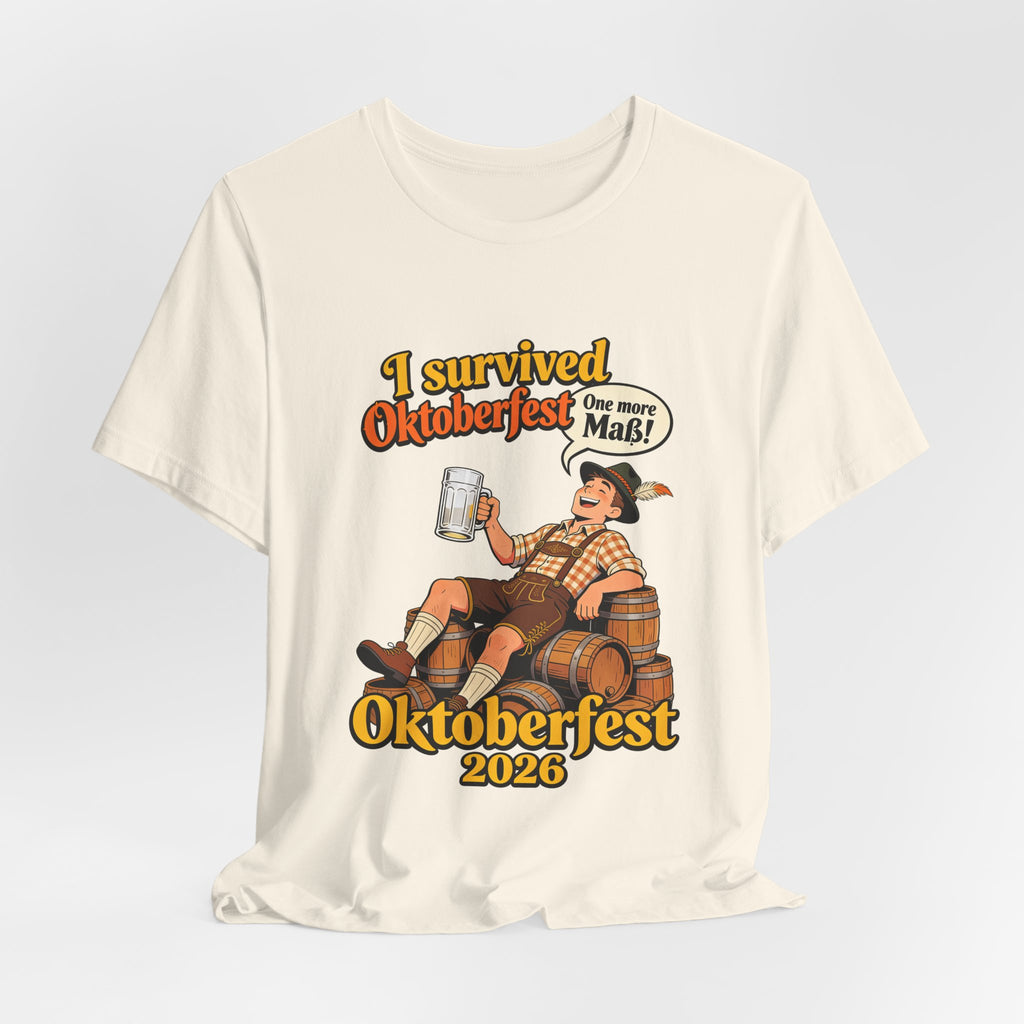 Oktoberfest 2026 T-Shirt — "I Survived Oktoberfest" Beer Festival Tee
