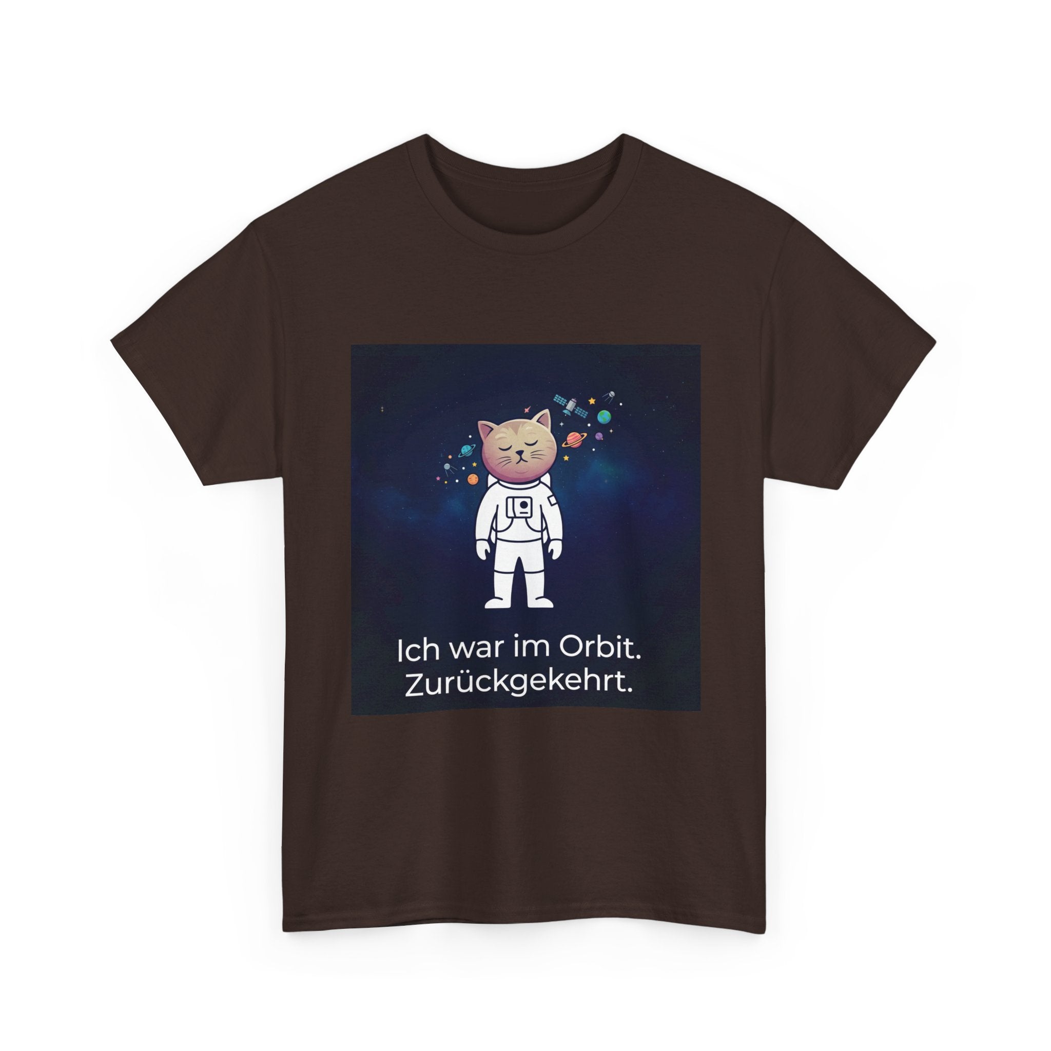 Astronaut Cat T-Shirt — "Ich war im Orbit. Zurückgekehrt." German Space Cat Tee