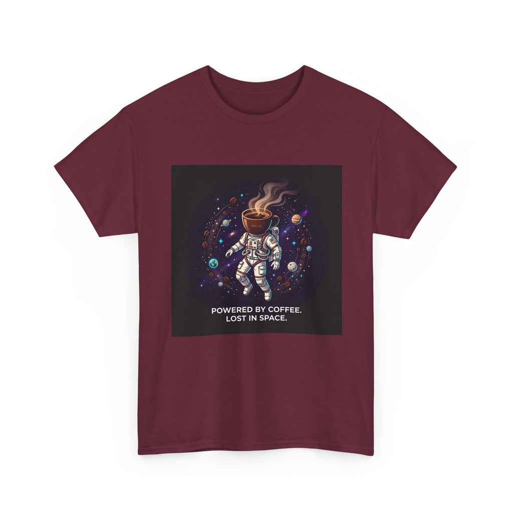 Astronaut Coffee T‑Shirt — "Powered by Coffee, Lost in Space" Space Tee