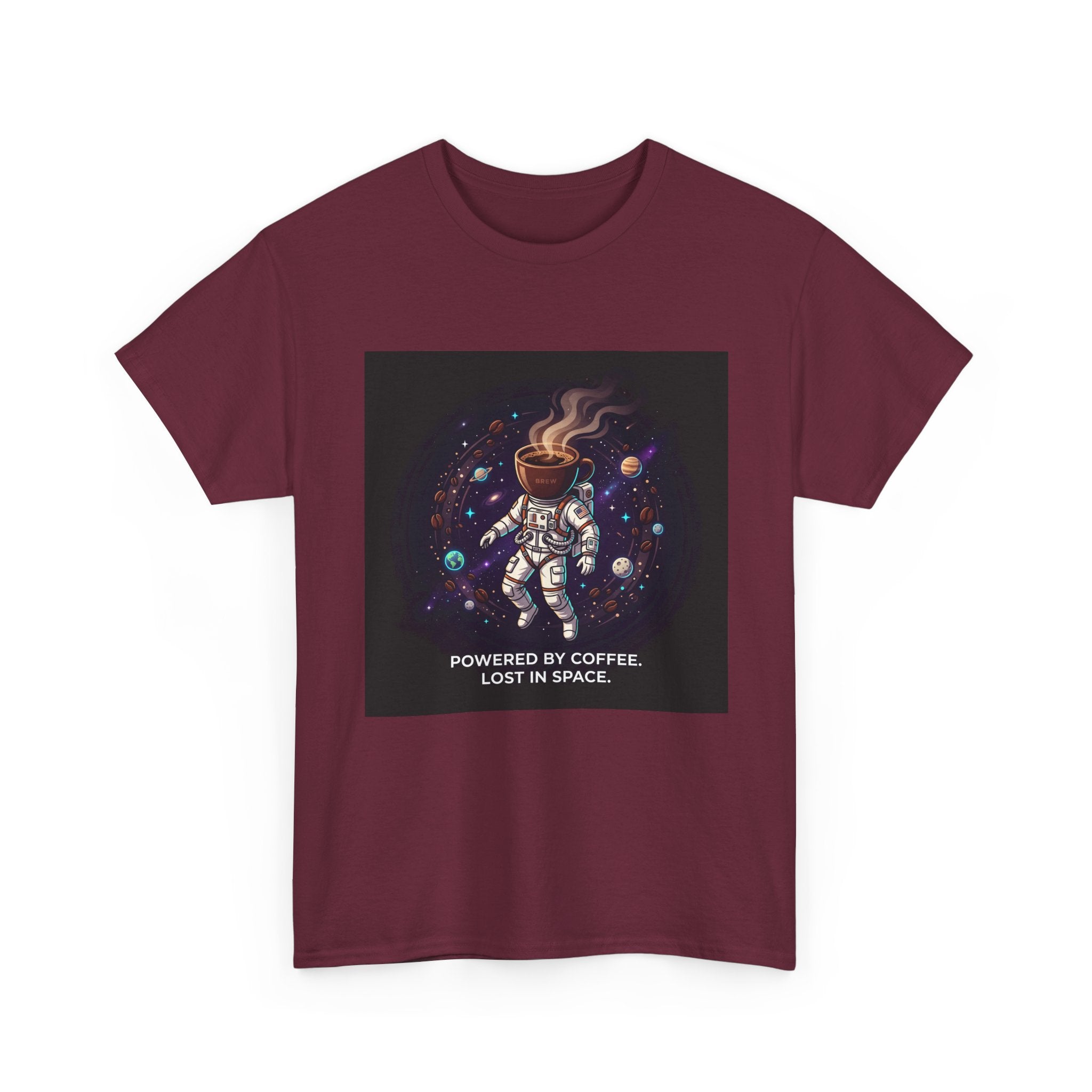 Astronaut Coffee T‑Shirt — "Powered by Coffee, Lost in Space" Space Tee