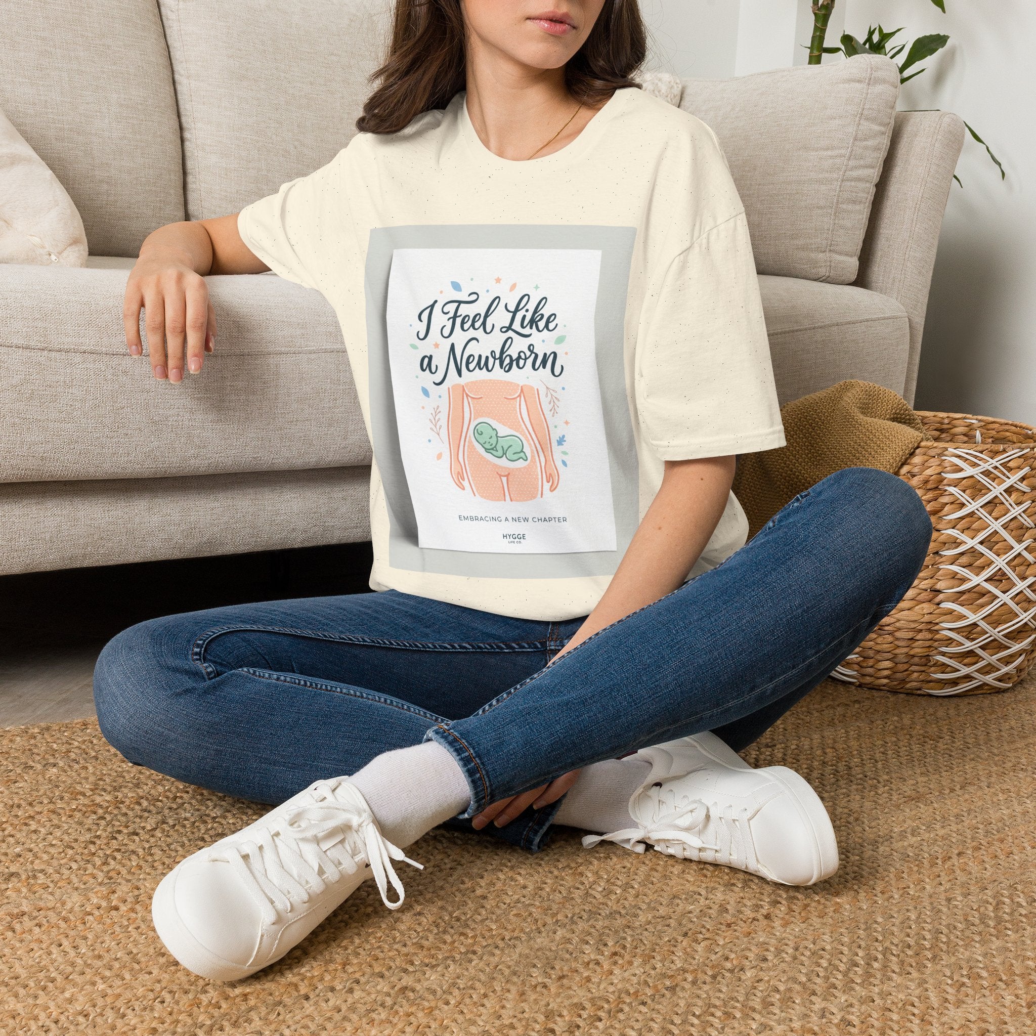 T-Shirt — “I Feel Like a Newborn” Maternity/Baby Announcement Tee