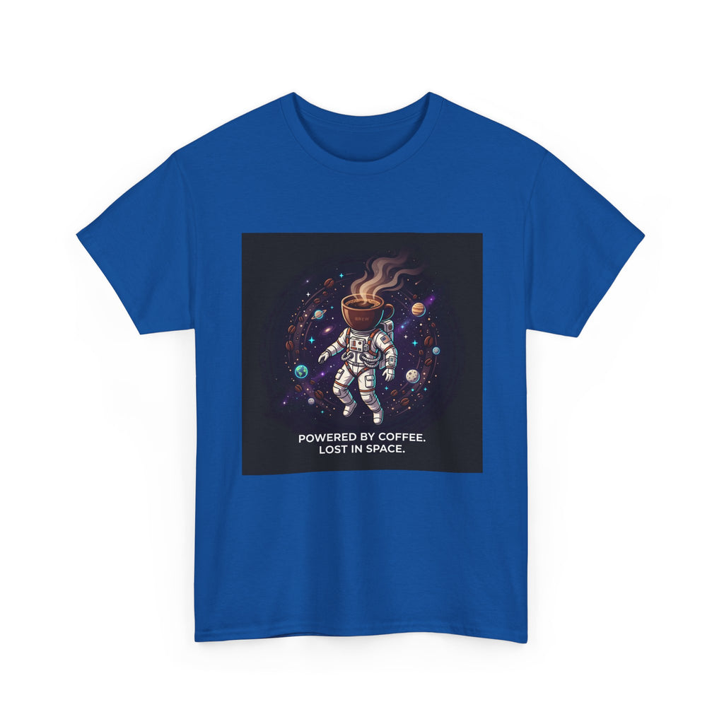 Astronaut Coffee T‑Shirt — "Powered by Coffee, Lost in Space" Space Tee