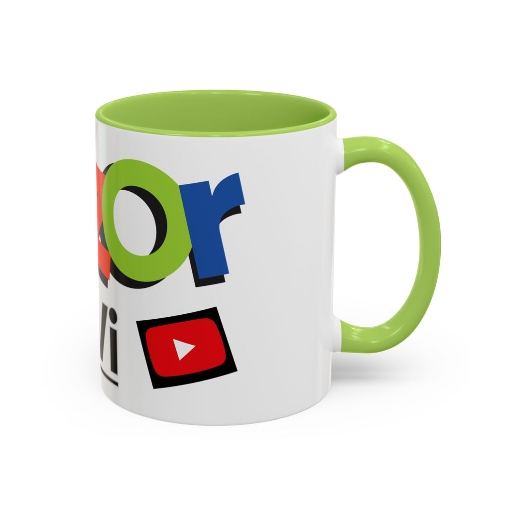 Accent Coffee Mug Obzor TiVi — Colorful YouTube Creator Logo Design (11/15 oz)