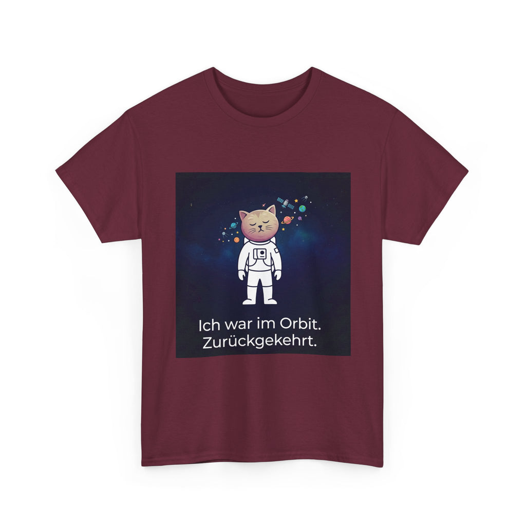 Astronaut Cat T-Shirt — "Ich war im Orbit. Zurückgekehrt." German Space Cat Tee