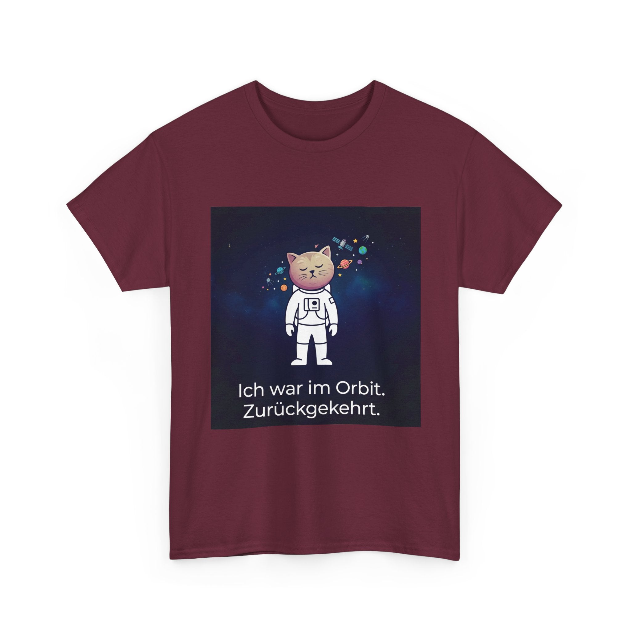 Astronaut Cat T-Shirt — "Ich war im Orbit. Zurückgekehrt." German Space Cat Tee