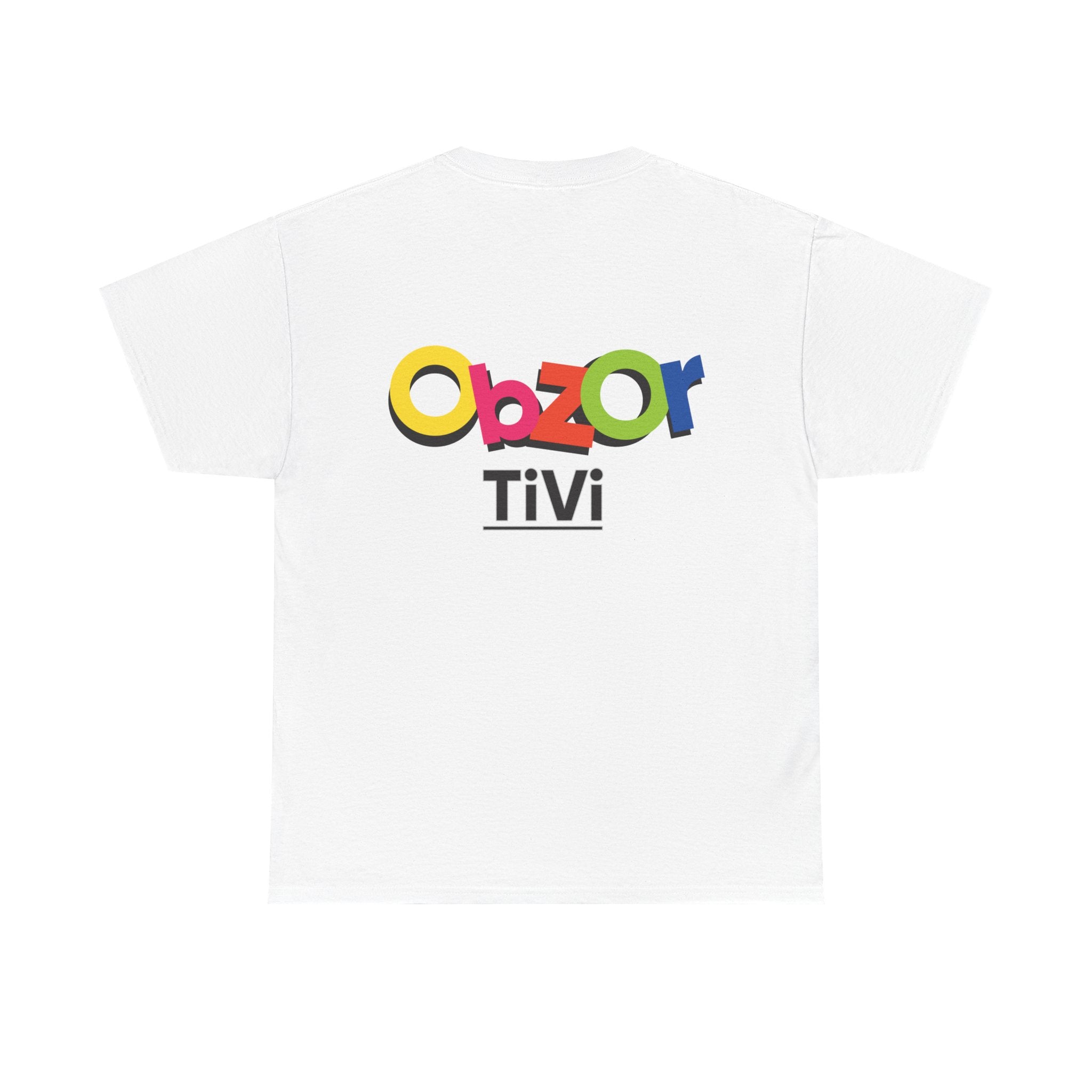 T-Shirt — Colorful "Obzor TiVi" Logo Tee