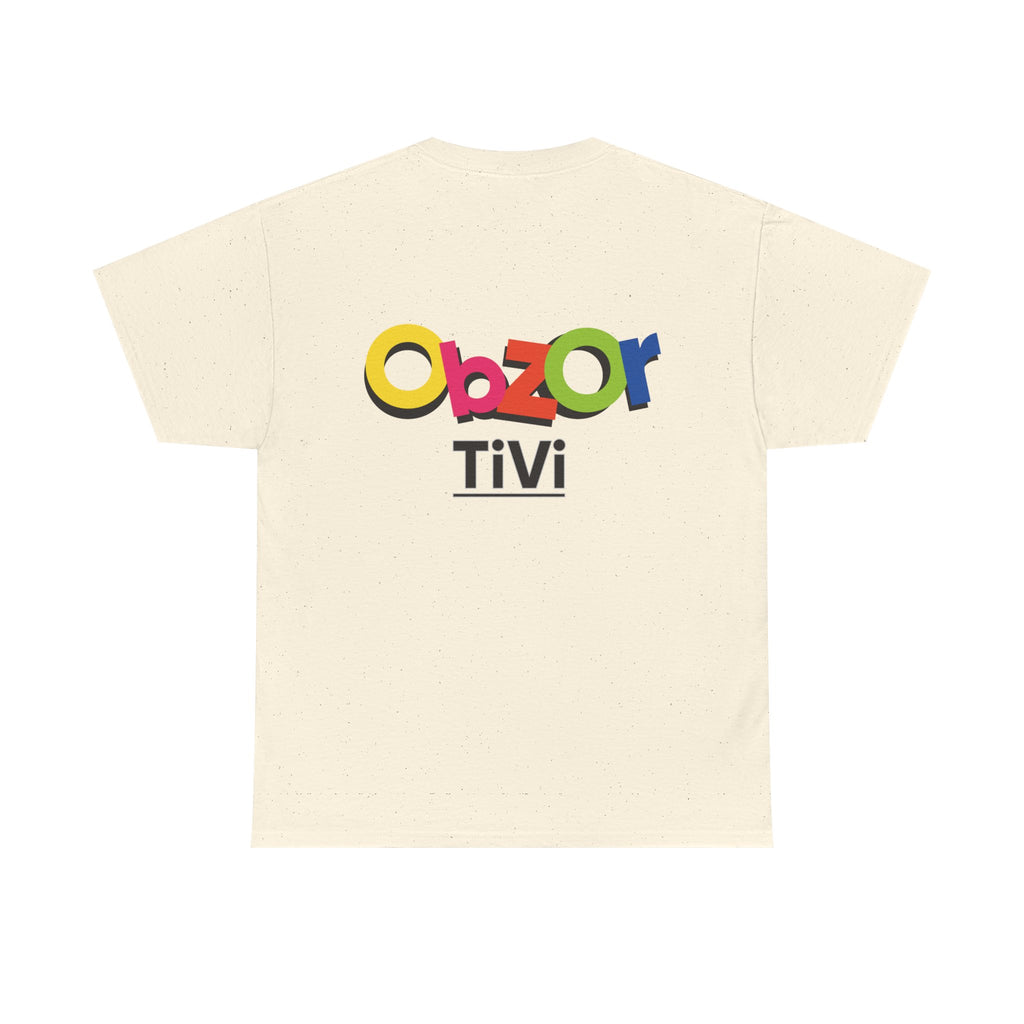 T-Shirt — Colorful "Obzor TiVi" Logo Tee