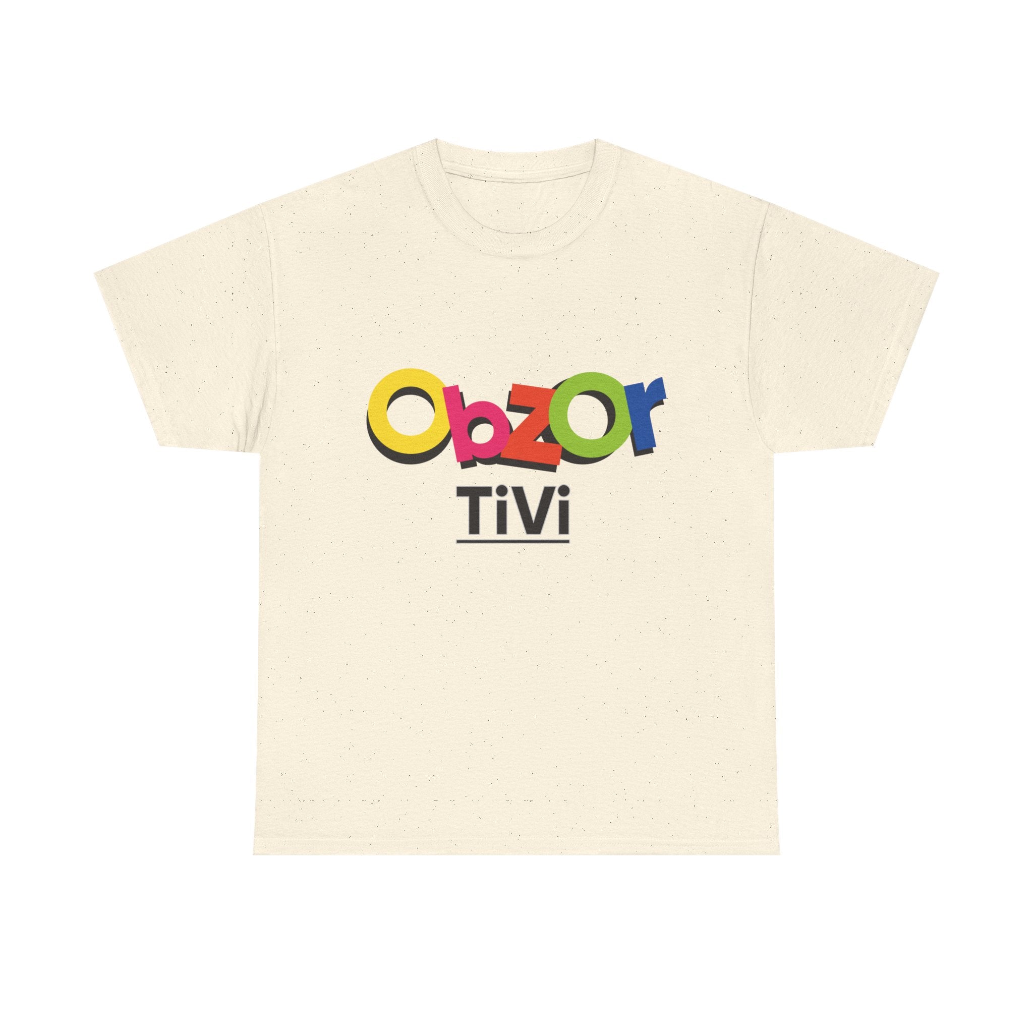 T-Shirt — Colorful "Obzor TiVi" Logo Tee