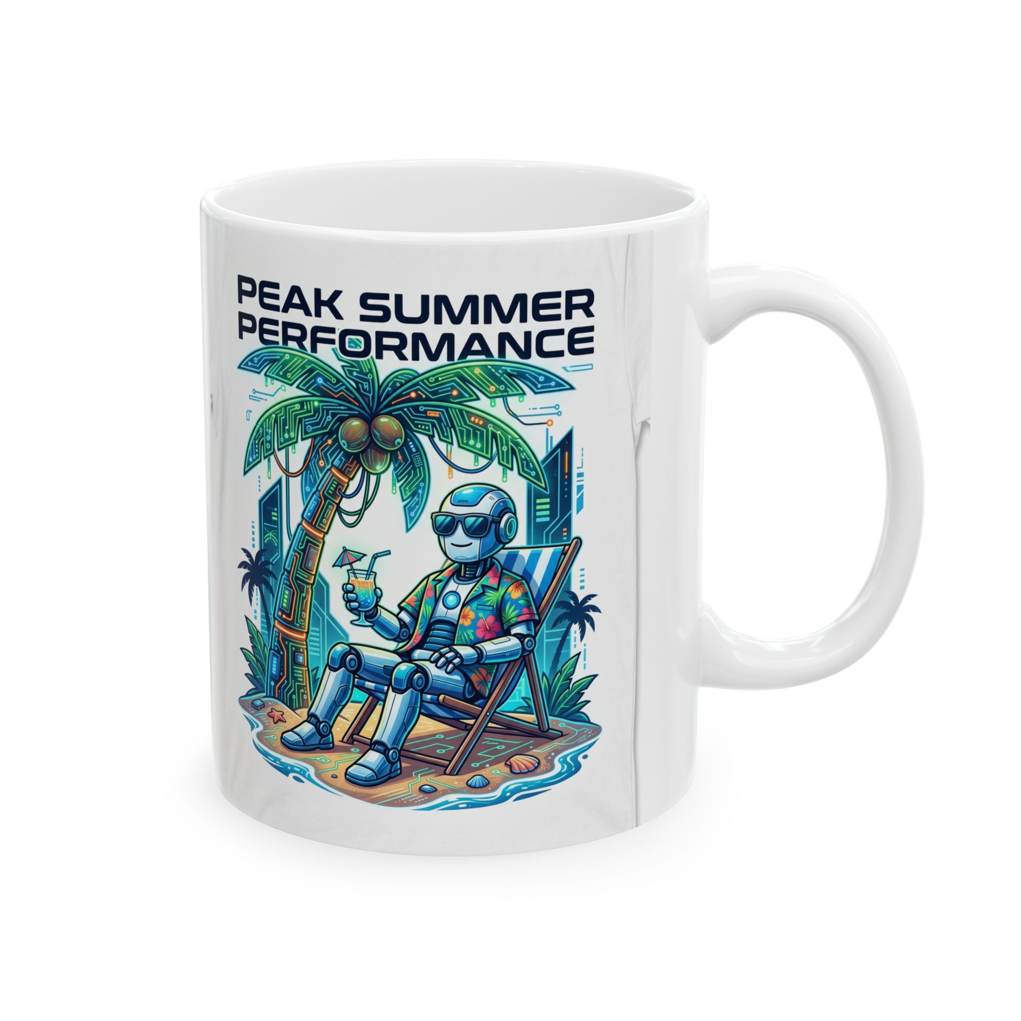 Tropical Gamer Ceramic Mug — “Peak Summer Performance” 11oz/15oz