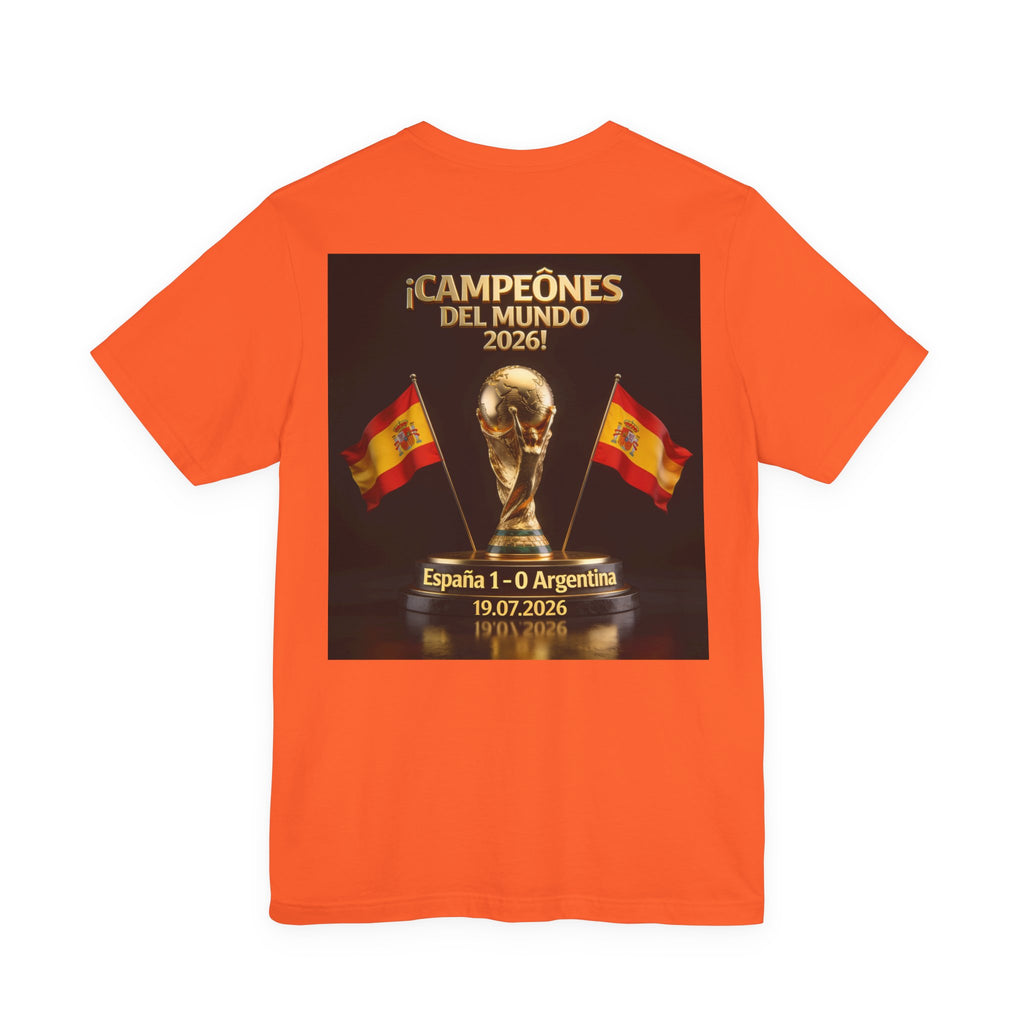 World Cup Champions 2026 Tee — ¡Campeones del Mundo 2026! España 1-0 Argentina (19.07.2026)