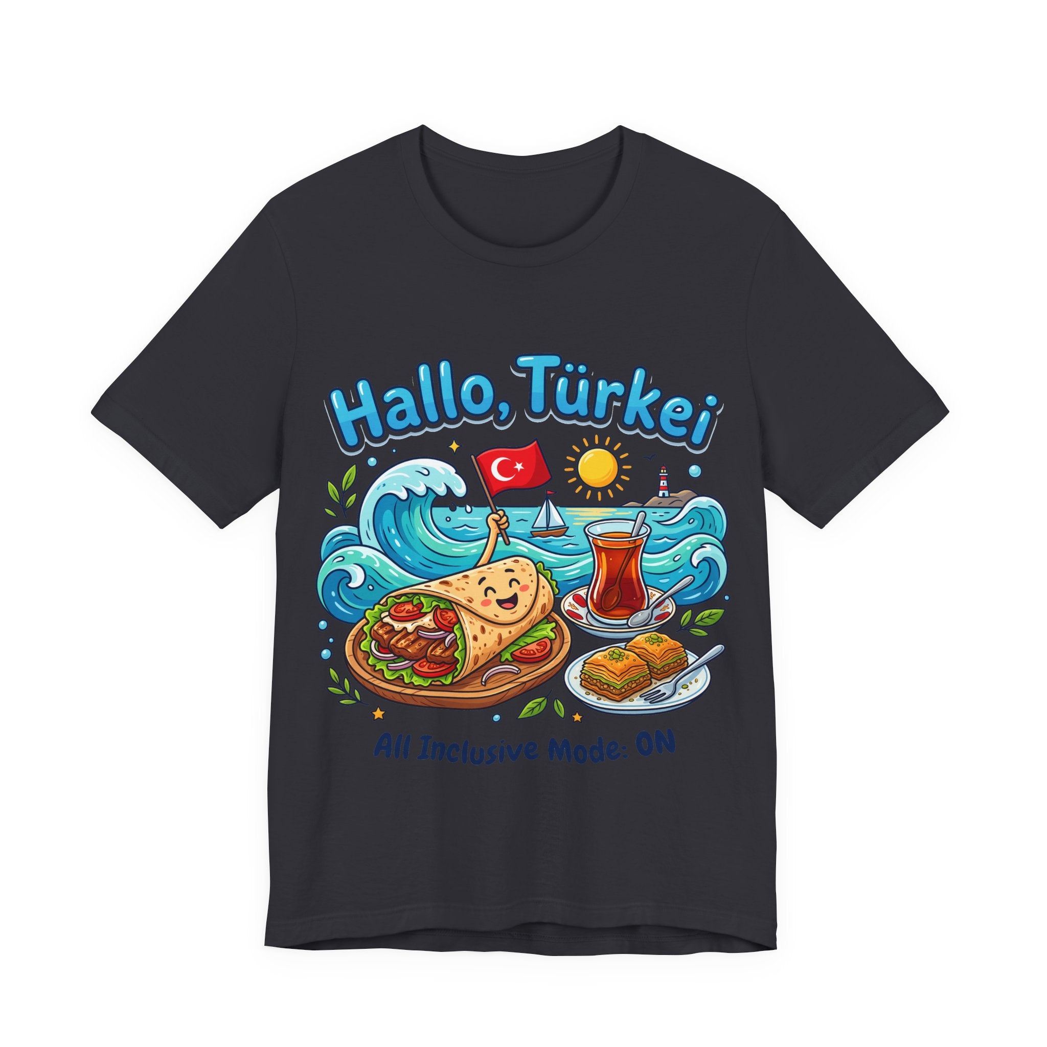 Turkey Travel T‑Shirt — "Hallo, Türkei! All Inclusive Mode ON"