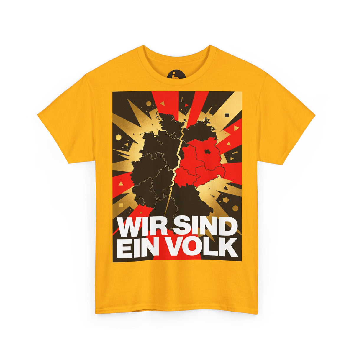 T-Shirt „WIR SIND EIN VOLK“ - Erinnerung, Retro‑Poster‑Style