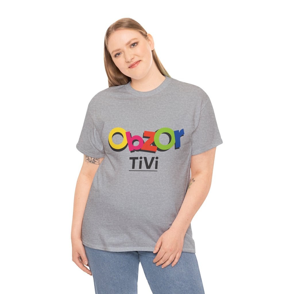 T-Shirt — Colorful "Obzor TiVi" Logo Tee