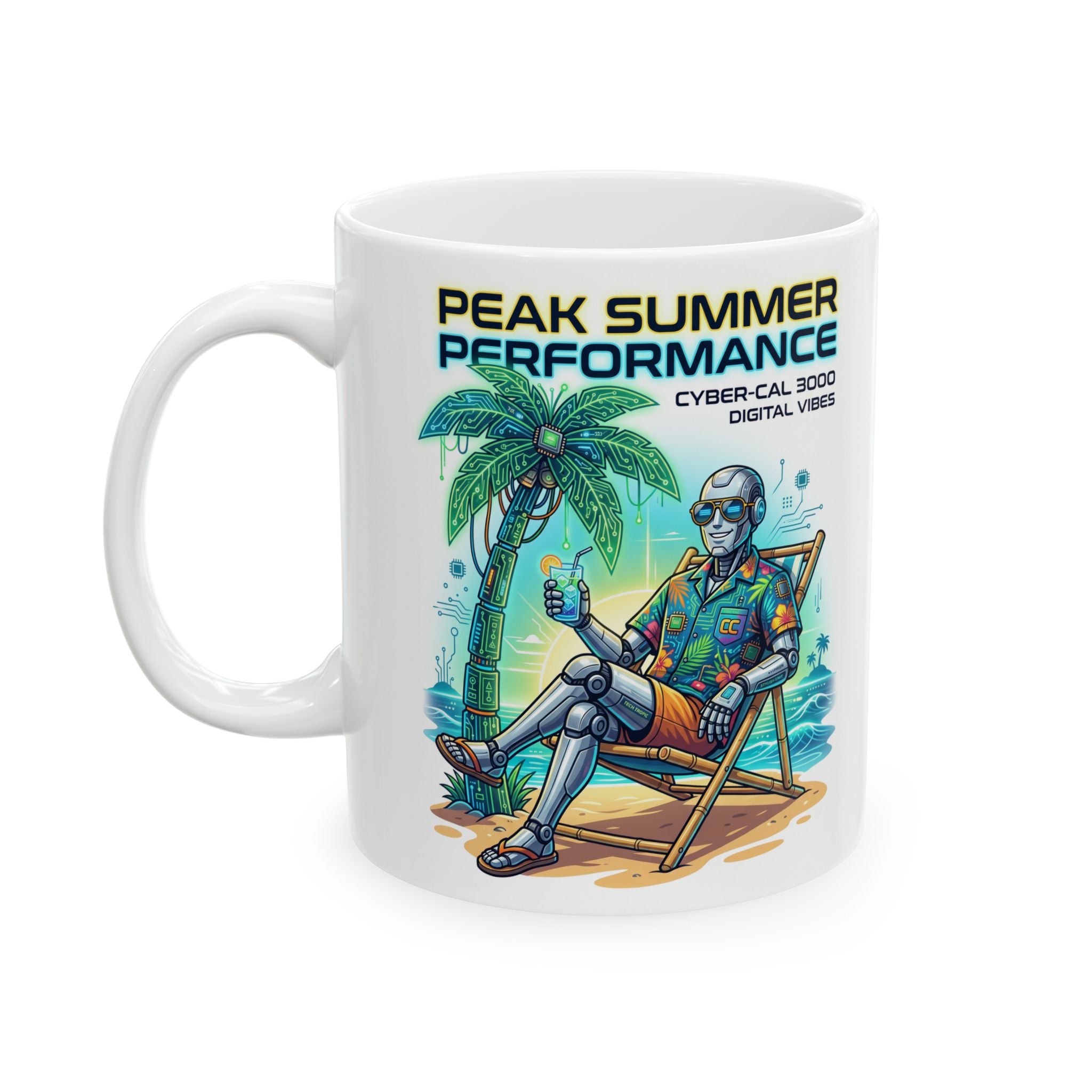 Tropical Gamer Ceramic Mug — “Peak Summer Performance” 11oz/15oz