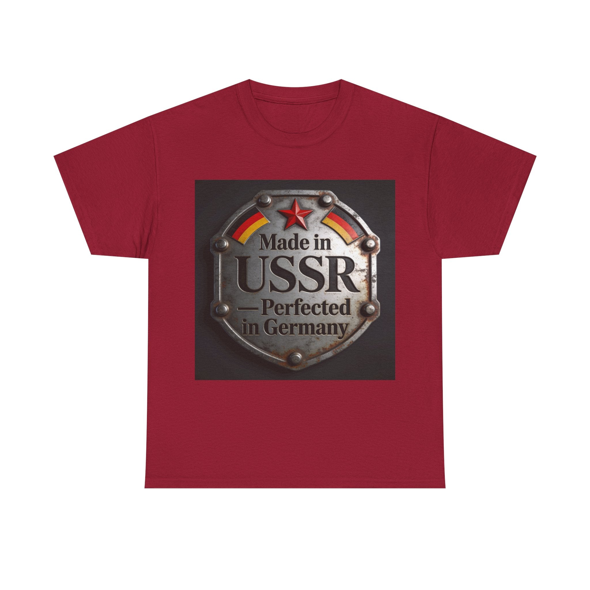 T-Shirt — "Made in USSR, Perfected in Germany" Vintage Emblem Tee