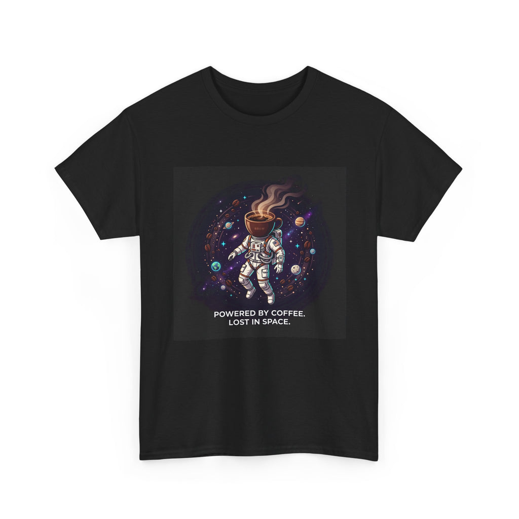 Astronaut Coffee T‑Shirt — "Powered by Coffee, Lost in Space" Space Tee