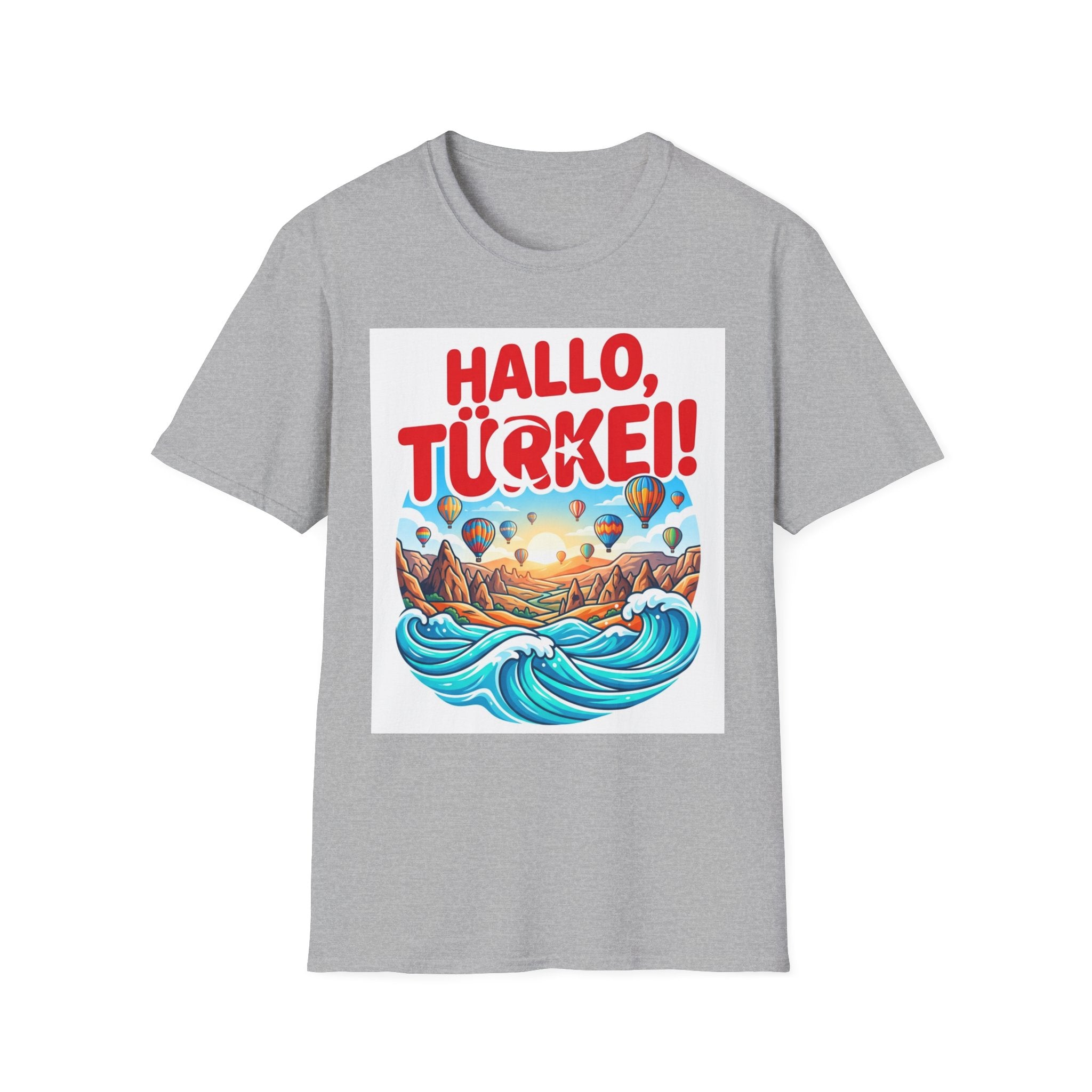 Hallo, Türkei! T-Shirt — Colorful Turkish Travel Graphic Tee