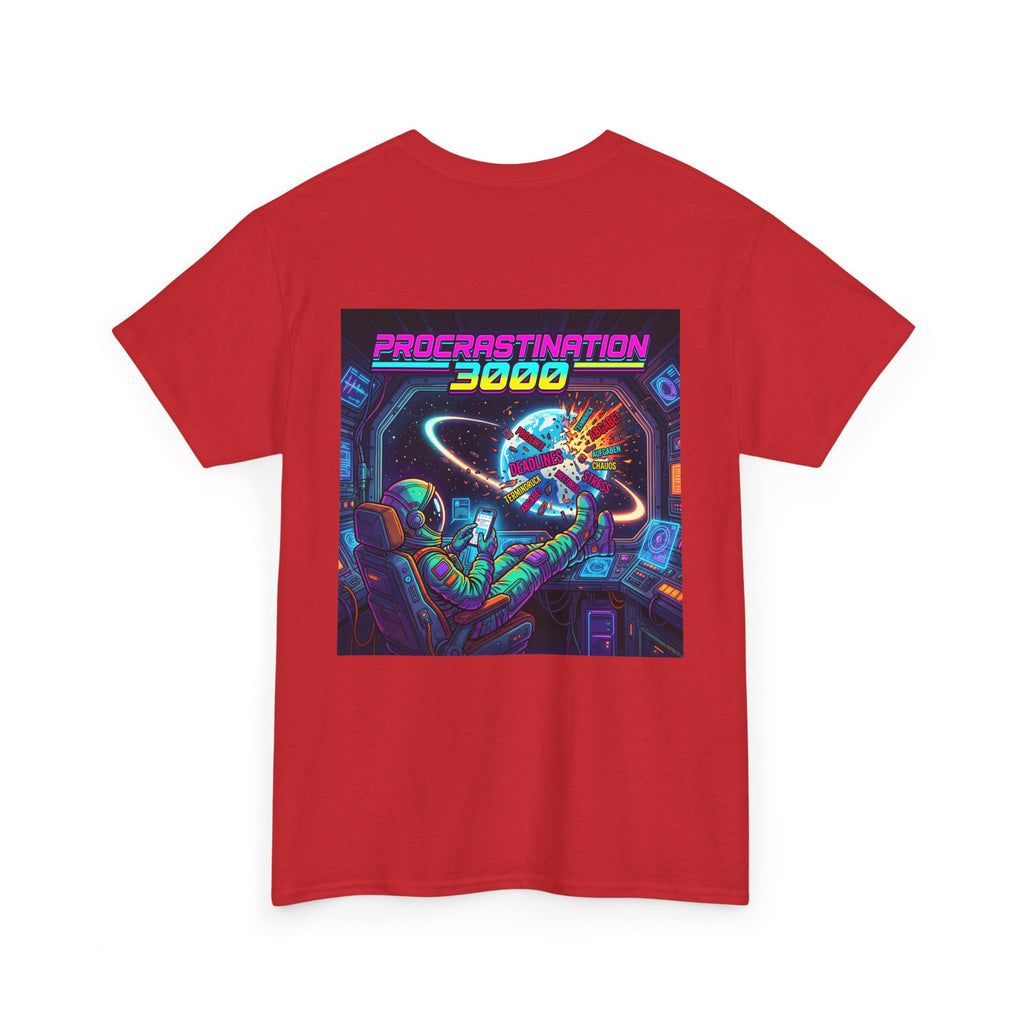 T-Shirt — "Procrastination 3000" Retro Futuristic Space Tee